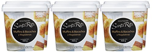 Santa Rita Harina para Muffins & Bizcochos y Magdalenas - 6 Paquetes de 430 gr - Total: 2580 gr