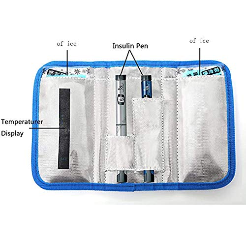 SCJS Organizador de insulina portátil, Bolsa más Fresca, Estuche Protector de atención médica, Bolsa de Viaje con Gel de Hielo para diabéticos, A