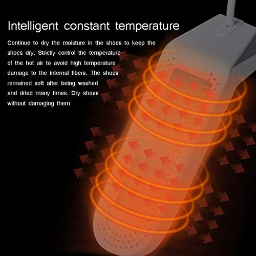 Secador de zapatos, 45 ° Inclinación de Pie Secador de Arranque Ventilador Multifuncional Desodorizador de Pie Calcetín Calentador Calentador de Calzado Aparato de Secado Rápido, Rosa, Niños