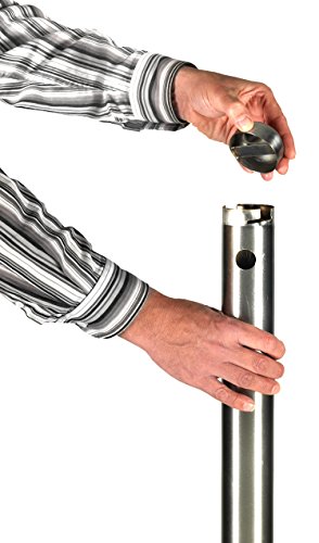 Securit - Cenicero de pie (acero inoxidable, 100 cm), diseño de poste