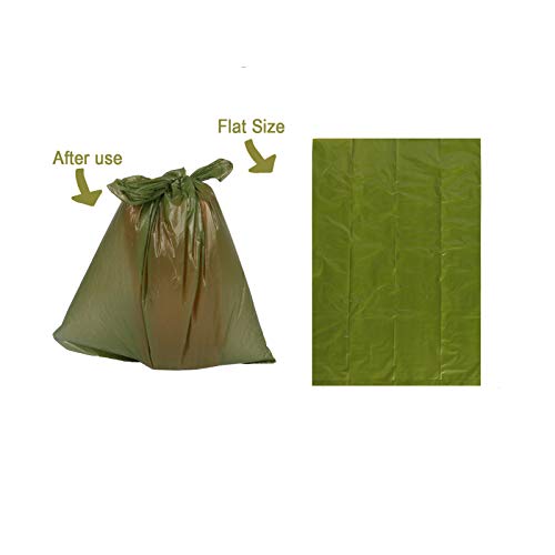 SECWELL 360 Unidades Bolsa para heces de Perro con aditivos EPI,Bolsa Caca Perro sin Olor,Poop Bag para Perro Mascotas con dispensador y Clip para Correa (Verde)