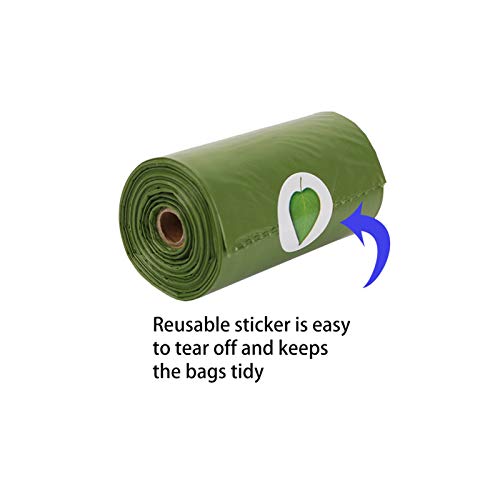 SECWELL 360 Unidades Bolsa para heces de Perro con aditivos EPI,Bolsa Caca Perro sin Olor,Poop Bag para Perro Mascotas con dispensador y Clip para Correa (Verde)