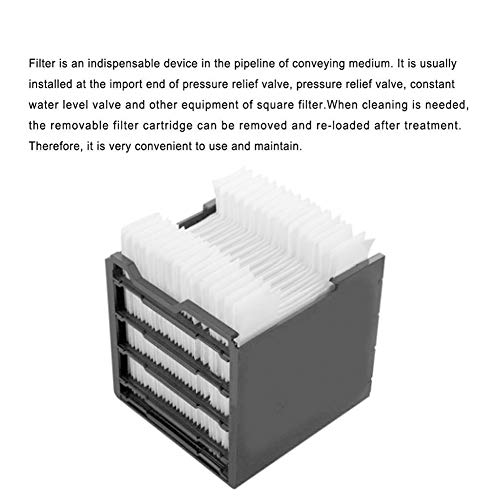 Sedensy Filtro de Repuesto para Aire Acondicionado portátil, refrigerador de Espacio Personal, Filtro de Repuesto para refrigerador de Aire de absorción de Calor, Color Negro