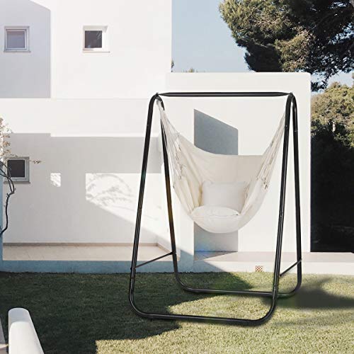 Sekey Silla Colgante con Soporte, Soporte para Silla Colgante Estructura de Metal para Sillas Colgantes, Hamacas, Uso Interior y Exterior, 115x115x170 cm, Capacidad de Carga máx. 150 KG