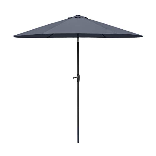 Sekey® sombrilla Parasol para terraza jardín Playa Piscina Patio diámetro 270 cm Protector Solar UV50+ Gris
