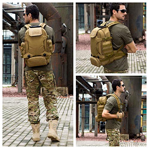 Selighting Mochila Táctica Impermeable 40L Mochilas Hombre Militares MOLLE de 900D Nylon con Múltiples Bolsillos para Senderismo,Acampada,Camping,Caza,Viaje