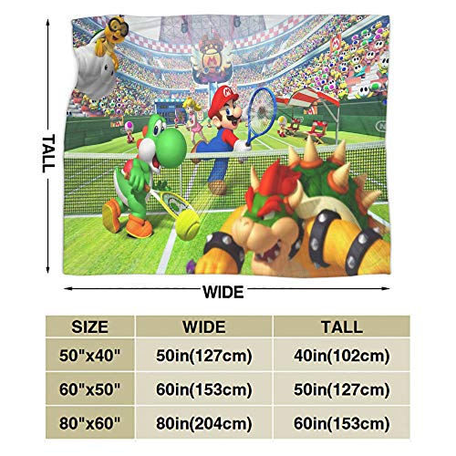 SEMZUXCVO Mario VS Yoshi - Manta de picnic de Mario VS Yoshi, diseño de personajes de la película Mario VS Yoshi (130 x 100 cm)