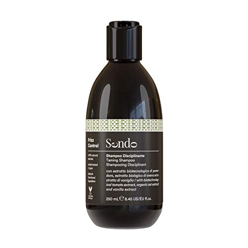 Sendo Champú Anti Frizz Control para el cabello con Extracto Biotecnológico de Tomate, Extracto Biológico de Avena y Extracto de Vainilla - Controla el Cabello Encrespado - 250 ML -