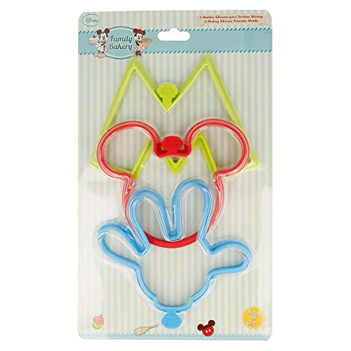 SET 3 MOLDES SILICONA PARA TORTITAS MICKEY MOUSE - DISNEY - BAKERY