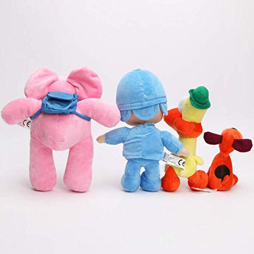 Set de 4 muñecos de Peluche Pocoyo Elly Pato Loula muñecos de Animales Blandos Regalos para niños