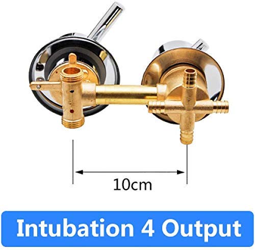 Set de ducha-2/3/4/5 vías Salida de agua Tornillo Rosca Centro Distancia 10cm 12.5cm Válvula de mezcla Latón Baño Ducha Mezclador Grifo Grifo Cabina-Tornillo 4outlet 12.5cm-C Sello