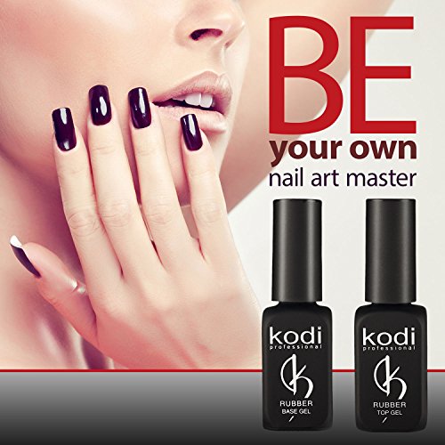 Set profesional de Kodi de gel para base y parte superior de las uñas, de goma, 12 ml, fácil de usar, duradero, no tóxico, inodoro, se cura con luz LED o UV