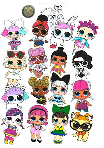 SetProducts  Top Pegatinas ! Juego de 35 Pegatinas de LOL Dolls Vinilos - No Vulgares - LOL Muñecas, Doll, Fashion, Bomba - Scrapbooking, Equipaje, Motocicleta, Bici, Moto.