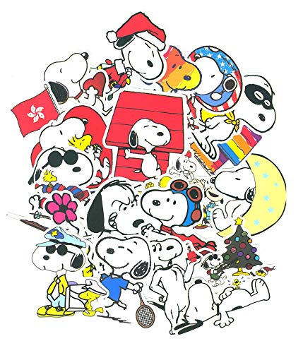 SetProducts  Top Pegatinas! Juego de 60 Pegatinas de Snoopy Vinilos - No Vulgares - The Peanuts, Fashion, Bomba - Personalización Portátil, Equipaje, Motocicleta, Bici, Moto.