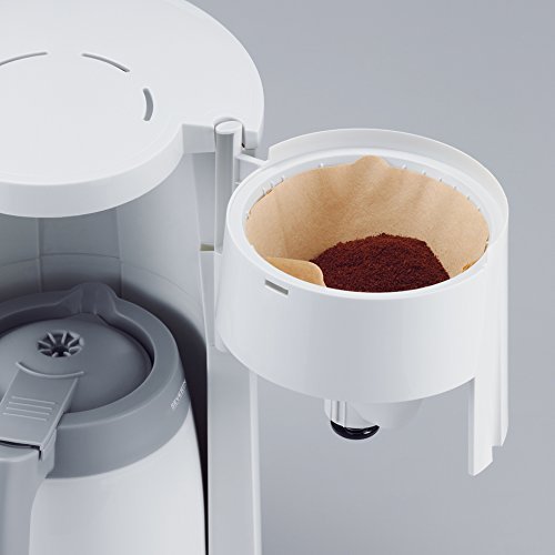 SEVERIN KA 9233 Cafetera para filtros de Café Molido, 8 tazas incluye 2 jarras termo, blanco