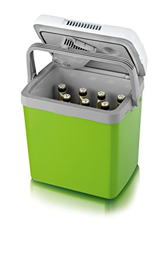 Severin KB 2922 Nevera Eléctrica Portátil con Función de Enfriamiento y de Preservación del Calor, 20 L, Incl. 2 Tomas de Corrient: 220-240 V / 12 V Dc, Verde - Gris