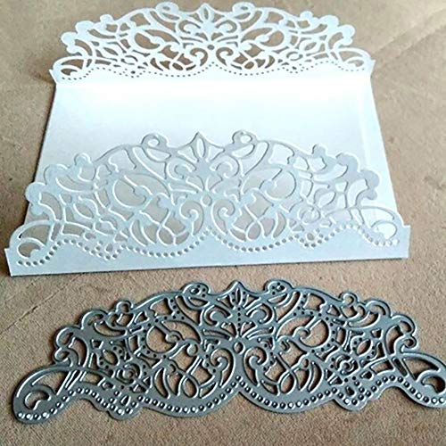 Shangwelluk Borde de la Flor Troqueles de Corte Metal en Relieve Dies Corte Plantillas De Corte Plantillas Estarcir Cutting Dies para Scrapbooking Navidad Tarjeta Papel Manualidades