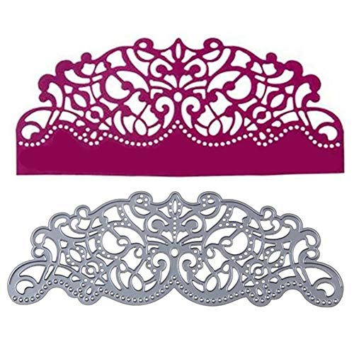 Shangwelluk Borde de la Flor Troqueles de Corte Metal en Relieve Dies Corte Plantillas De Corte Plantillas Estarcir Cutting Dies para Scrapbooking Navidad Tarjeta Papel Manualidades