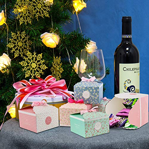 SIMUER Cajas de Regalo, Juego de 12 Cajas de golosinas Decorativas Tortas Galletas Golosinas Hechas a Mano Cajas de Regalo Navidad cumpleaños Vacaciones Bodas