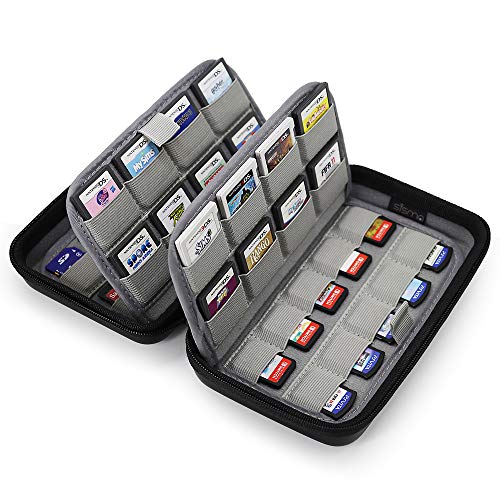 Sisma Funda de juegos para 72 cartuchos Nintendo Switch 3DS DS 2DS PS Vita o Tarjetas SD - Estuche cartuchos juego - color negro