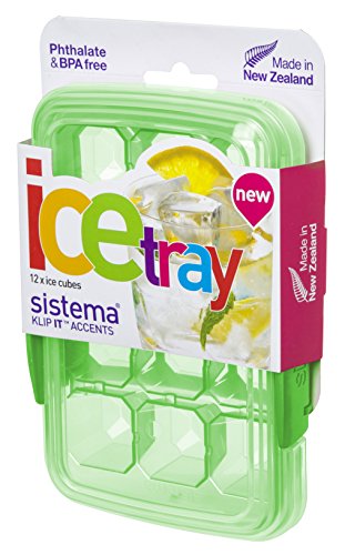 Sistema Bandeja para Cubitos de Hielo con Tapa KLIP IT, plástico, Colores Variados, 12 Cubes