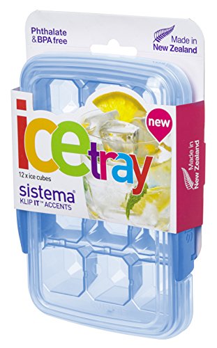 Sistema Bandeja para Cubitos de Hielo con Tapa KLIP IT, plástico, Colores Variados, 12 Cubes