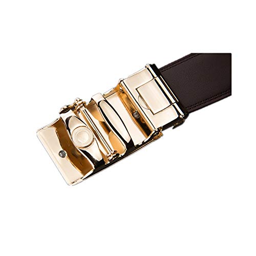 SJ-man’s belt Cómodo Cinturón de los Hombres Cinturón de Vestir de Hebilla automática Ocasional Cinturón Ajustable para los Hombres Recortar para Ajustar el trinquete clásico Ajustable