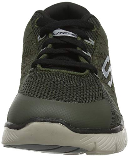 Skechers Boys' Flex Advantage 3.0 Trainers, Green (Olive Mesh/White Trim Old), 1.5 UK (34 EU)