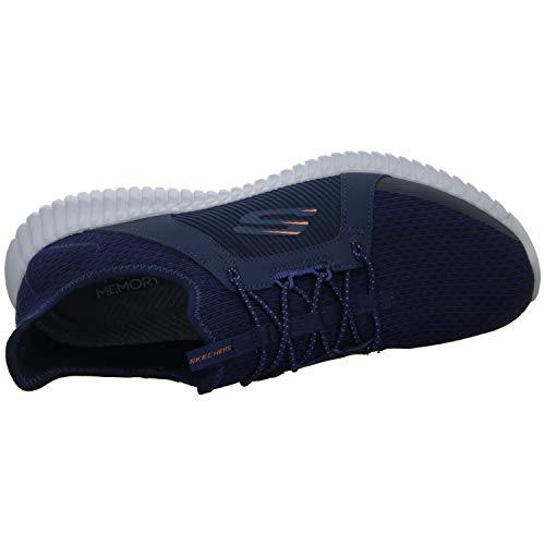 Skechers Men 52640 Slip on Trainers, Blue (Navy/Orange), 9 UK (43 EU)