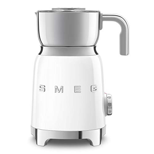 Smeg MFF01WHEU - Espumador de leche, color blanco