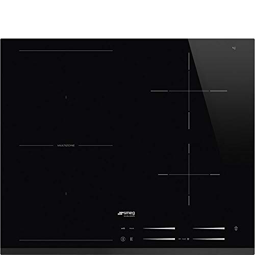 Smeg SI1M7643B hobs Integrado Con - Placa (Integrado, Con placa de inducción, Vidrio y cerámica, Negro, 2500 W, 14,5 cm)