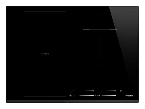 Smeg SI1M7743B hobs Integrado Con - Placa (Integrado, Con placa de inducción, Vidrio y cerámica, Negro, 2500 W, 14,5 cm)