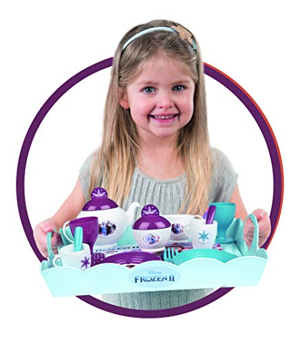 Smoby - Frozen 2 Carrito de té con bandeja extraíble, 17 accesorios (Smoby 310517)