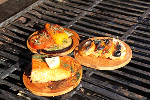 Smokey Olive Wood Tablas para ahumar Hechas de Madera de Olivo para Preparar Tapas/Aperitivos a la Parrilla. 3 Unidades, V-03-110MM