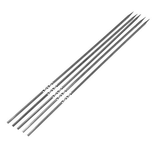 SODIAL 20Pcs Utensilios para Barbacoa Signo de Barbacoa de Acero Inoxidable 304 Pinchos de Cordero Signo de Hierro Aguja de Asar Signo Plano Pinchos Asados