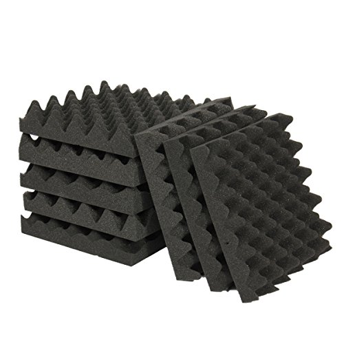 SODIAL 25X25X5CM espuma de aislamiento de sonido caja de carton estudio de espuma acustica tratamiento de aislamiento de sonido huevo perfil cuna