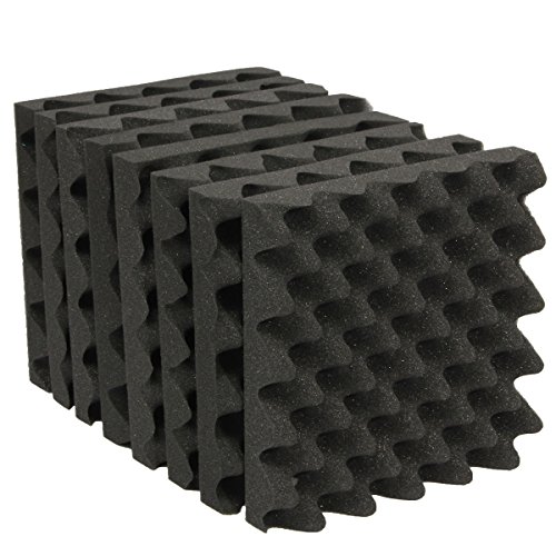 SODIAL 25X25X5CM espuma de aislamiento de sonido caja de carton estudio de espuma acustica tratamiento de aislamiento de sonido huevo perfil cuna