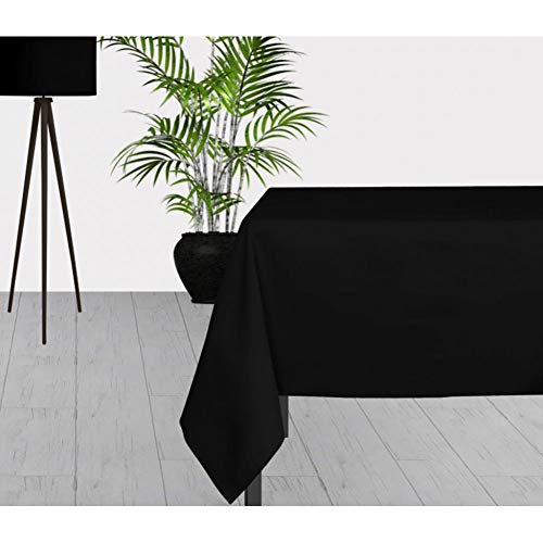 Soleil d'ocre Mantel Antimanchas Cuadrado 180x180 cm Alix Negro