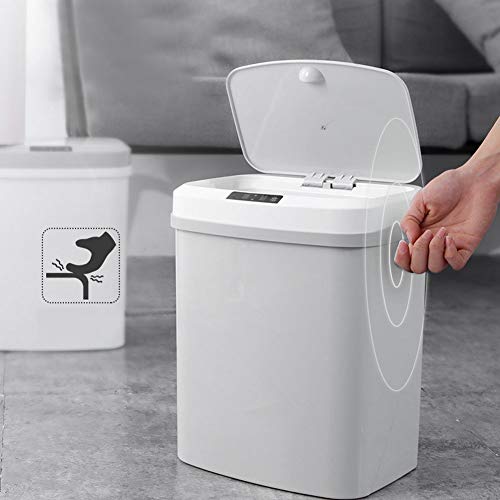 Solomi Contenedor de Basura - Contenedor de Basura con Sensor, Contenedor de Basura con Sensor automático Inteligente sin Contacto 15L (2 Tipos)(Battery Type)