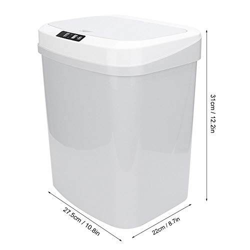 Solomi Contenedor de Basura - Contenedor de Basura con Sensor, Contenedor de Basura con Sensor automático Inteligente sin Contacto 15L (2 Tipos)(Battery Type)