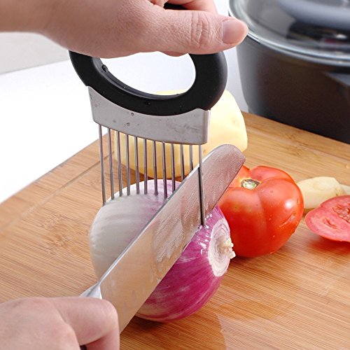 Somine sujetador de cebolla de acero inoxidable con removedor de olor patata vegetal cortador de tomate rebanadora sin mango deslizamiento accesorios creativos del adminiculo de la cocina