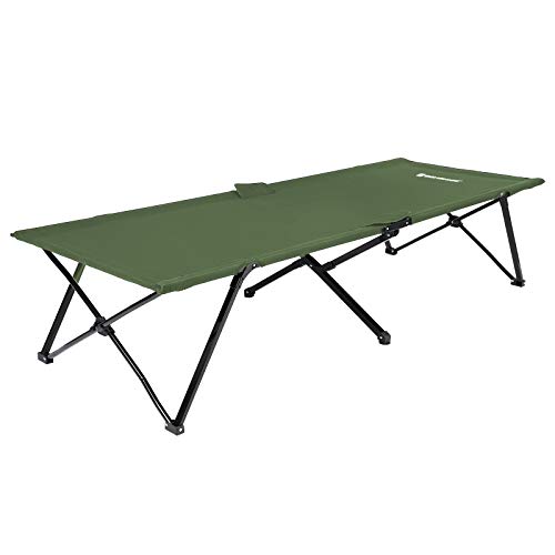 SONGMICS Multiuso Cama de Camping Catre Plegable con Bolsa de Transporte Carga MAX.de 260 kg 206 x 75 x 45 cm GCB25J