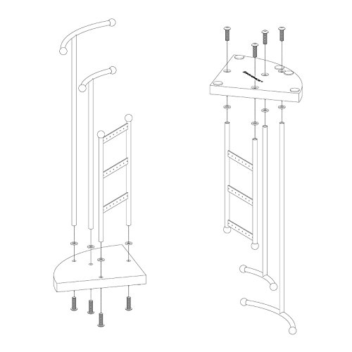 SONGMICS Soporte de Joyas, Expositor de Joyas, Árbol para Joyas de Metal y Madera, para Collares, Pulseras, Pendientes, Anillos, Regalo para Mujeres, Blanco, JJS01NW