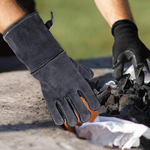 SOONHUA Guante de barbacoa al aire libre que cocina 500 ℃ guante de resistencia al calor para asar la soldadura de la hornada