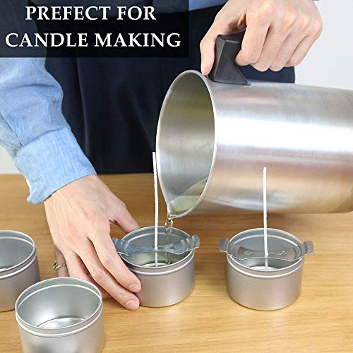 SOOTOP Crisol de Velas Taza de Fusión de Cera de Aluminio para Bricolaje Crisol de Cera para Hacer Velas Olla para Verter para El Hogar Tienda de Velas de Bricolaje para Hacer Velas Y