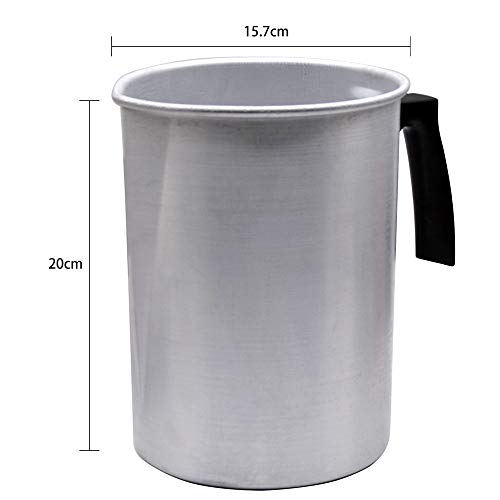 SOOTOP Crisol de Velas Taza de Fusión de Cera de Aluminio para Bricolaje Crisol de Cera para Hacer Velas Olla para Verter para El Hogar Tienda de Velas de Bricolaje para Hacer Velas Y