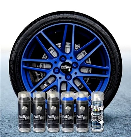 Sophisticauto Full Dip Pack Llantas 6 Sprays Azul ELECTRICO Candy Perla Brillo