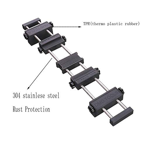 Soporte para piedra de afilar, soporte para piedra de afilar de puente de fregadero con goma antideslizante ajustable para fácil pulido de acero inoxidable 304