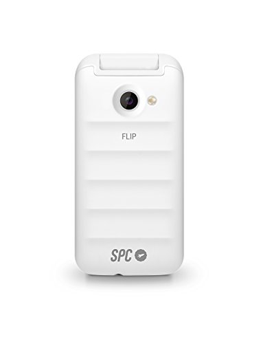 SPC Flip - Teléfono móvil (Dual SIM, Números y letras grandes, Agenda hasta 300 contactos, Bluetooth) – Color Blanco