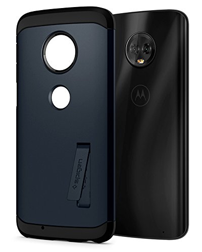 Spigen Funda Moto g6, [Slim Armor] Air Cushion [Metal Slate] La protección de los ángulos y de Doble Capa/TPU Silicona Anti rasguño+ sólida PC/Funda Fina Junto Curvas/Carcasa Fundas para Moto g6